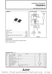 FS30KM-3 datasheet pdf Mitsubishi Electric Corporation
