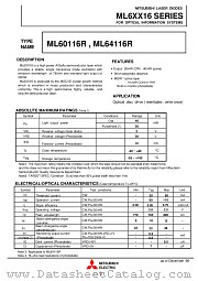 ML64116R datasheet pdf Mitsubishi Electric Corporation