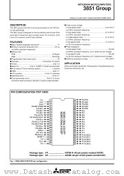 M3851M4-XXXFP datasheet pdf Mitsubishi Electric Corporation