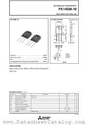 FK14SM-10 datasheet pdf Mitsubishi Electric Corporation