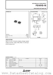 FS16VS-10 datasheet pdf Mitsubishi Electric Corporation