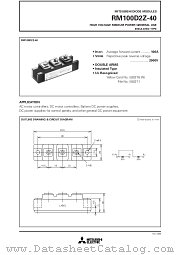 RM100D2Z-40 datasheet pdf Mitsubishi Electric Corporation