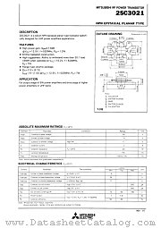 2SC3021 datasheet pdf Mitsubishi Electric Corporation