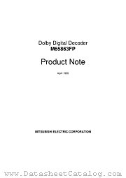 M65863FP datasheet pdf Mitsubishi Electric Corporation