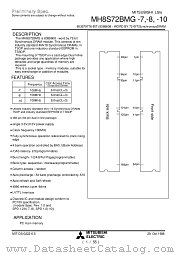 MH8S72BMG-7 datasheet pdf Mitsubishi Electric Corporation