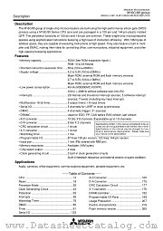 M30805MG-XXXGP datasheet pdf Mitsubishi Electric Corporation