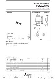 FS10ASH-06 datasheet pdf Mitsubishi Electric Corporation