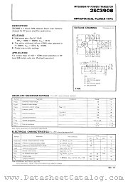 2SC3908 datasheet pdf Mitsubishi Electric Corporation