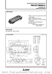 PM15CTM060-3 datasheet pdf Mitsubishi Electric Corporation
