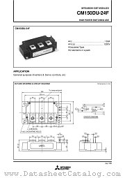 CM150DU-24F datasheet pdf Mitsubishi Electric Corporation