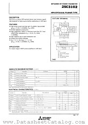 2SC3102 datasheet pdf Mitsubishi Electric Corporation