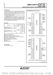 M5M51016BRT-70LL datasheet pdf Mitsubishi Electric Corporation