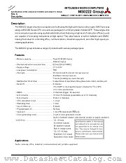 M30222FGFP datasheet pdf Mitsubishi Electric Corporation