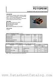 FU-112PD-M1 datasheet pdf Mitsubishi Electric Corporation