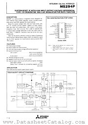 M5294P datasheet pdf Mitsubishi Electric Corporation