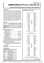 M5M4V4265CJ-7S datasheet pdf Mitsubishi Electric Corporation