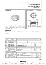 FD2000DU-120 datasheet pdf Mitsubishi Electric Corporation