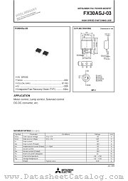 FX30ASJ-03 datasheet pdf Mitsubishi Electric Corporation