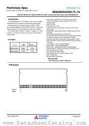 MH64D64AKQH-10 datasheet pdf Mitsubishi Electric Corporation