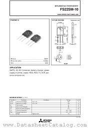 FS22SM-10 datasheet pdf Mitsubishi Electric Corporation