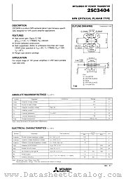2SC3404 datasheet pdf Mitsubishi Electric Corporation