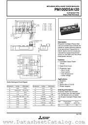 PM100DSA120 datasheet pdf Mitsubishi Electric Corporation