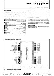 M38503M4H-XXXFP datasheet pdf Mitsubishi Electric Corporation