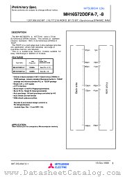MH16S72DDFA-7 datasheet pdf Mitsubishi Electric Corporation
