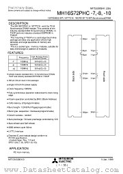 MH16S72PHC-7 datasheet pdf Mitsubishi Electric Corporation