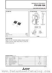 FS1UM-18A datasheet pdf Mitsubishi Electric Corporation