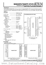 M5M29FB800VP-12 datasheet pdf Mitsubishi Electric Corporation
