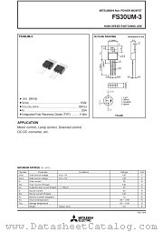 FS30UM-3 datasheet pdf Mitsubishi Electric Corporation