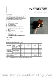 FU-116SLD-F3M1 datasheet pdf Mitsubishi Electric Corporation