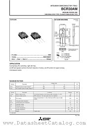 BCR30AM datasheet pdf Mitsubishi Electric Corporation