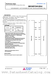 MH16S72AVJB-6 datasheet pdf Mitsubishi Electric Corporation
