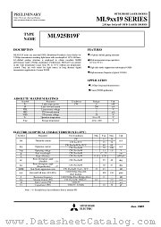 ML9XX19CWDM datasheet pdf Mitsubishi Electric Corporation