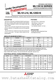 ML1XX16 datasheet pdf Mitsubishi Electric Corporation