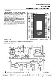 M63016FP datasheet pdf Mitsubishi Electric Corporation