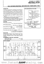 M5218AL M5218P M5218FP datasheet pdf Mitsubishi Electric Corporation
