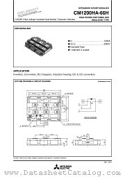 CM1200HA-66H datasheet pdf Mitsubishi Electric Corporation