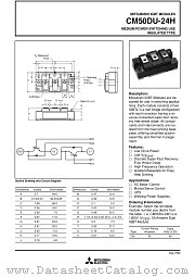 CM50DU-24H datasheet pdf Mitsubishi Electric Corporation