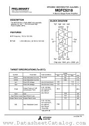 MGFC5218 datasheet pdf Mitsubishi Electric Corporation