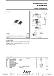 FS14KM-9 datasheet pdf Mitsubishi Electric Corporation