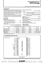 M34570EDFP datasheet pdf Mitsubishi Electric Corporation