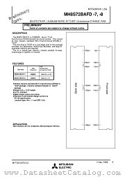 MH8S72BAFD-8 datasheet pdf Mitsubishi Electric Corporation