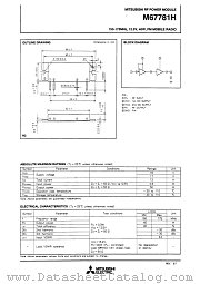 M67781H datasheet pdf Mitsubishi Electric Corporation