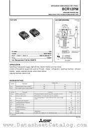 BCR12PM datasheet pdf Mitsubishi Electric Corporation