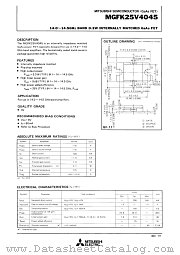 MGFK25V4045 datasheet pdf Mitsubishi Electric Corporation