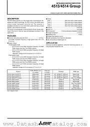 M34513E4FP datasheet pdf Mitsubishi Electric Corporation