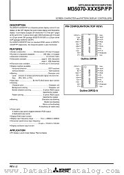M35070-XXXSP datasheet pdf Mitsubishi Electric Corporation